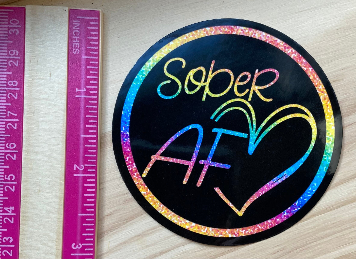 Sober AF water bottle sticker set sobriety sicker set  sober gift sober rainbow sticker gift  sobriety gifts sober AF sticker for laptop