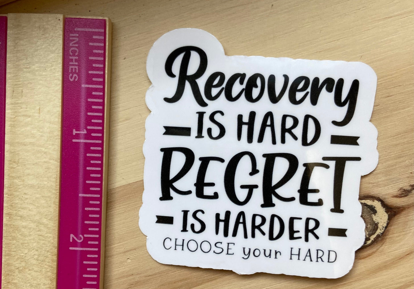 Recovery is hard water bottle sticker recovery sticker for laptop sticker for iPad recovery inspiration sticker recovery motivation sticker