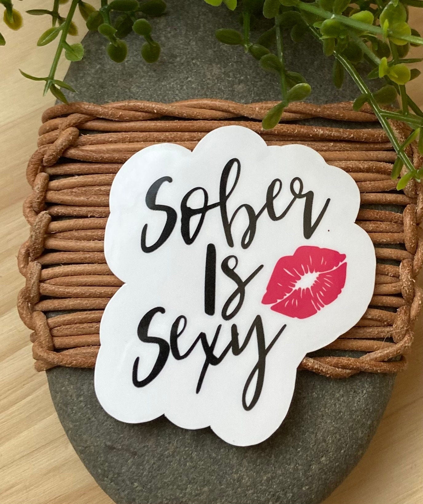 Sober is sexy water bottle sticker fun sober sticker for laptop sticker for iPad sticker for planner sticker celebrating sobriety sticker