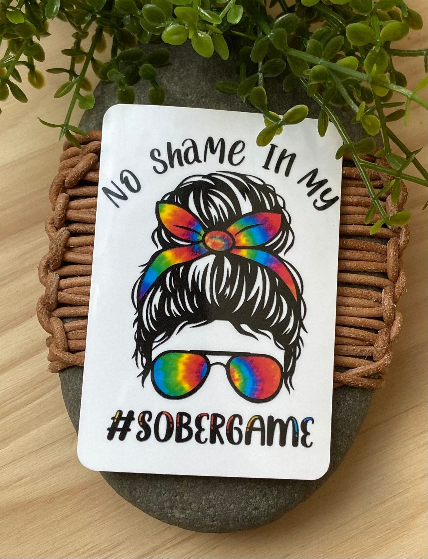 No Shame in my Sober Game water bottle sticker Sober sticker for sobriety no shame sober sticker for iPad sticker for laptop planner sticker