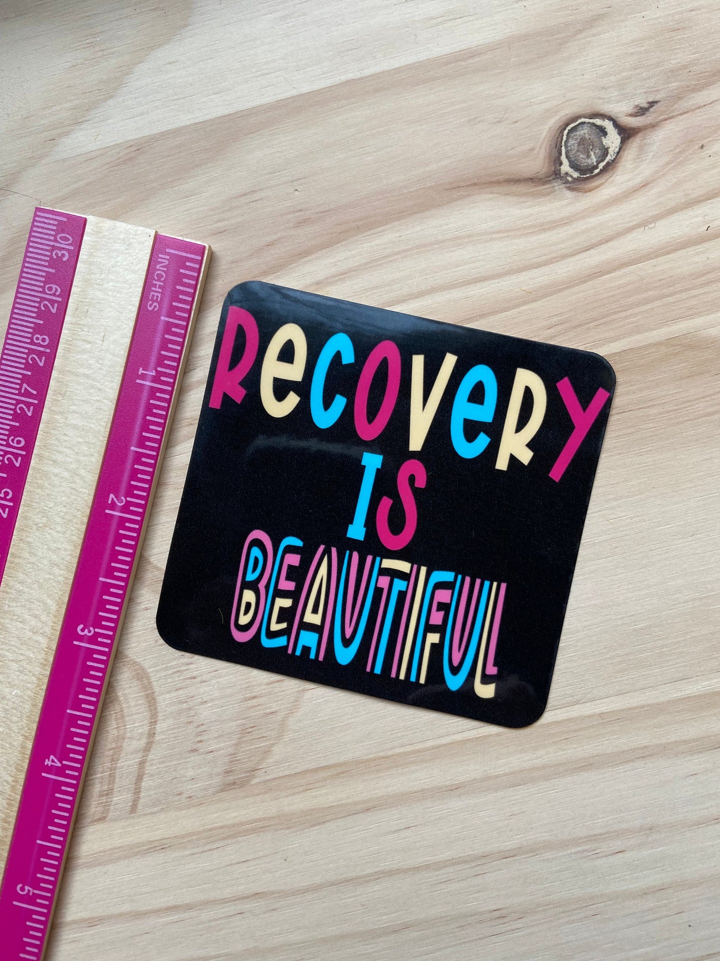 Recovery Is Beautiful water bottle sticker recovery sticker for laptop Recovery sticker rainbow recovery sticker for planner sticker iPad