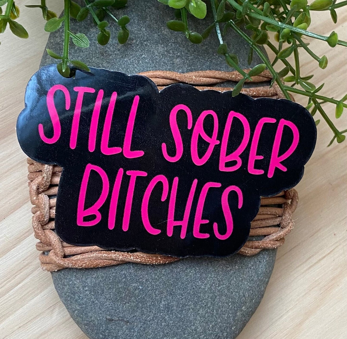 Still Sober Bitches water bottler sticker sober water bottle sticker snarky sober water bottle sticker sweary sticker sober support sticker