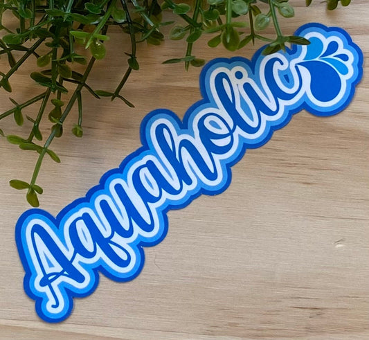 Sobriety support aqua vinyl sticker