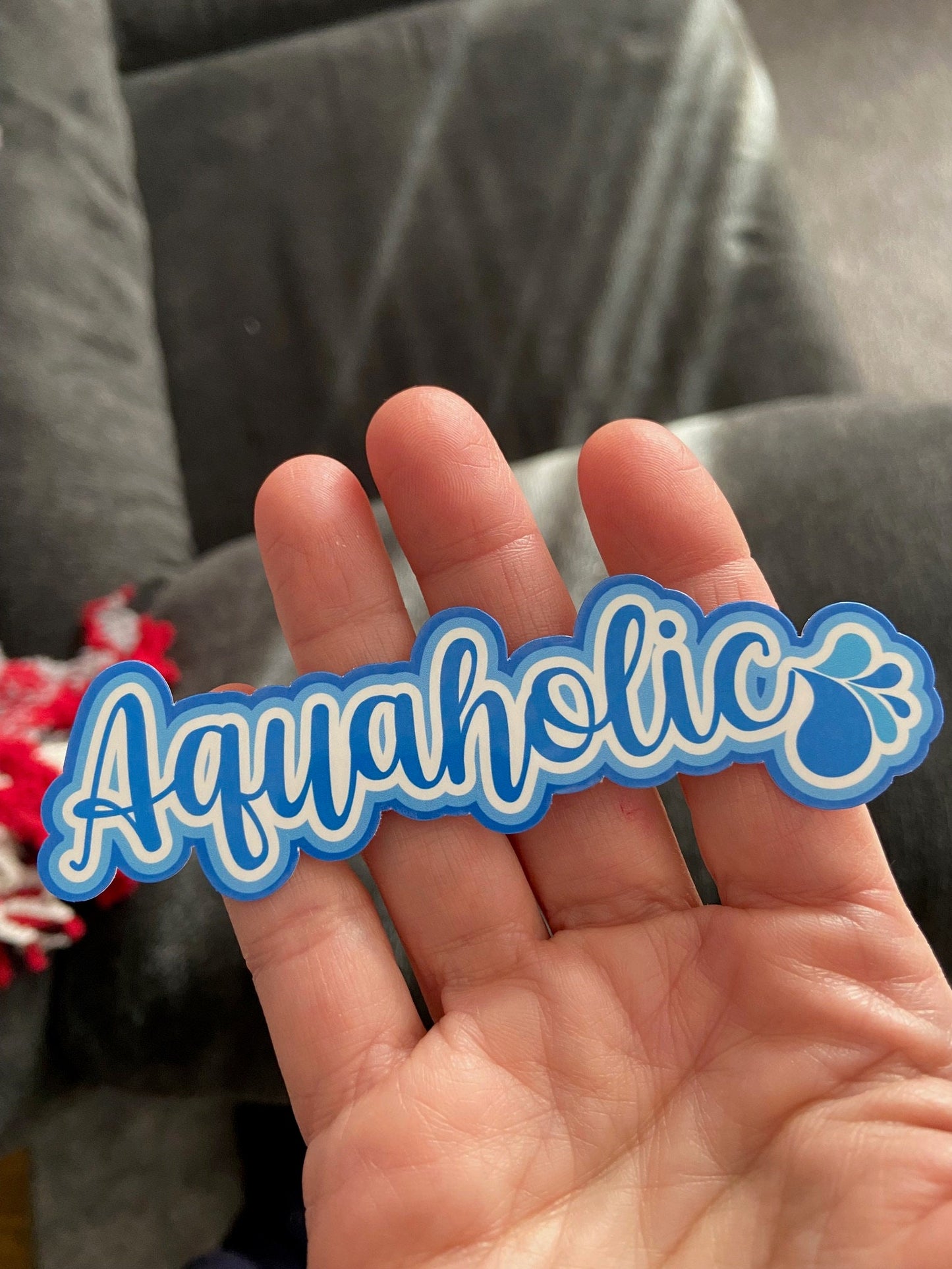 Sobriety support aqua vinyl sticker