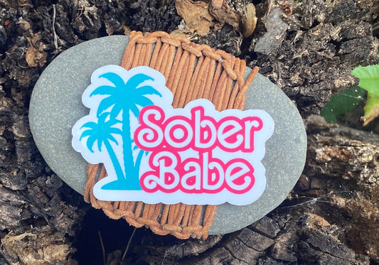 Sober babe water bottle sticker Sober Babe sticker inspired by the  Barbie movie inspired celebrate your sobriety with sober barbie sticker