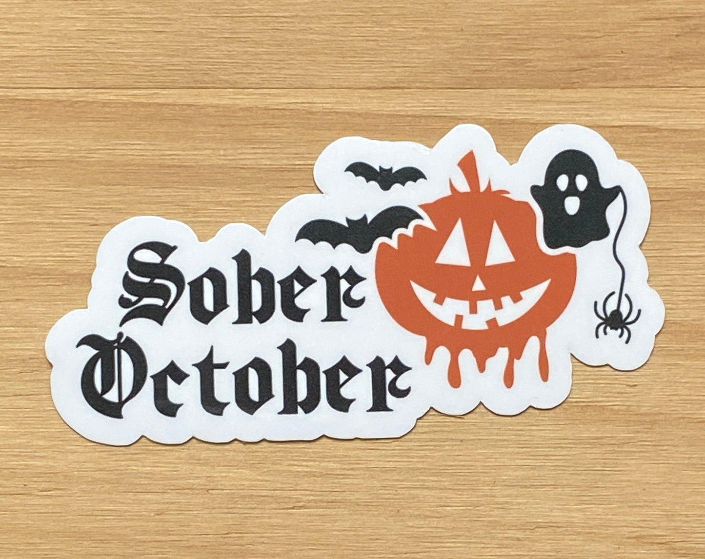 Sober October vinyl sticker