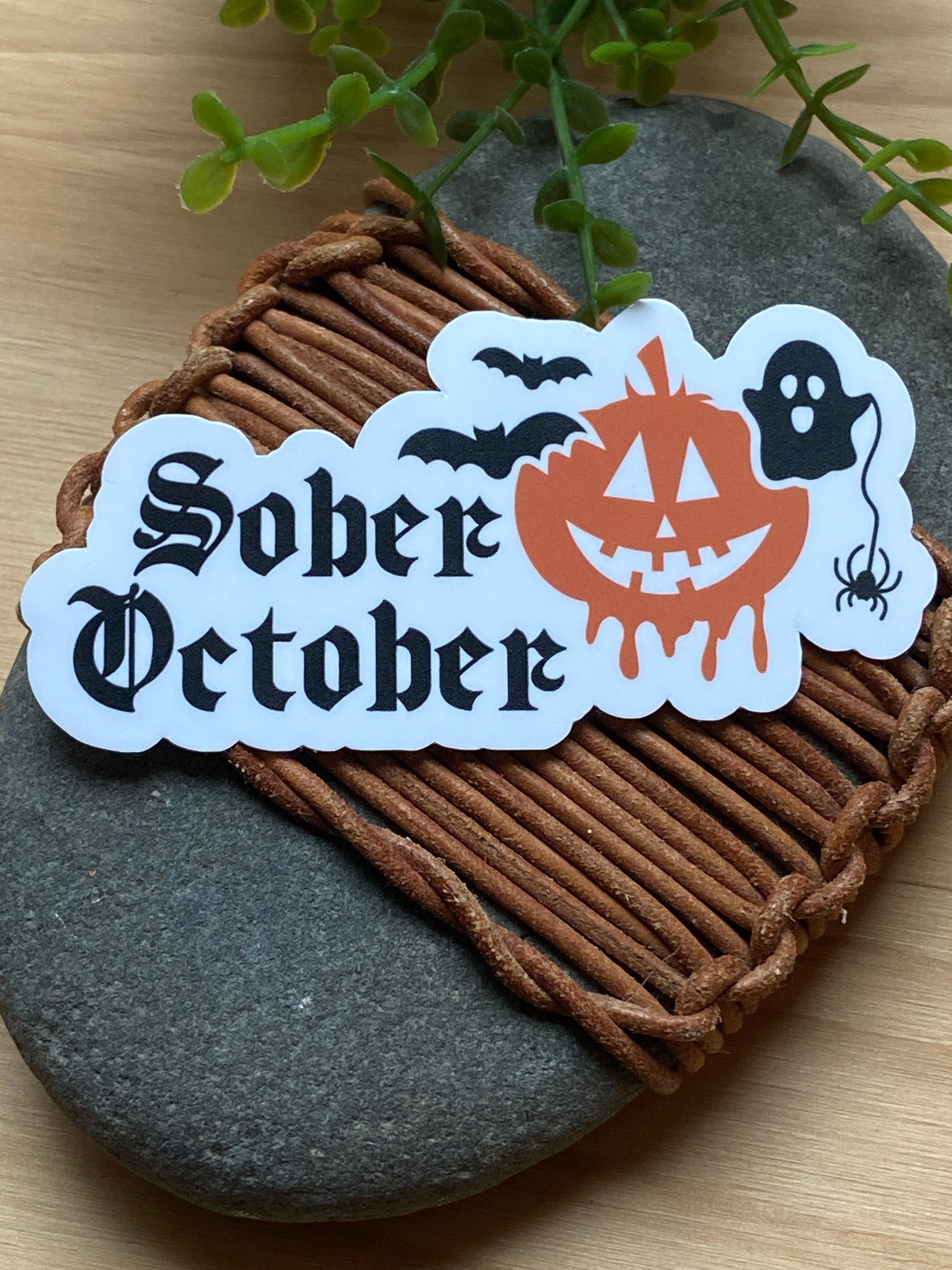 Sober October vinyl sticker