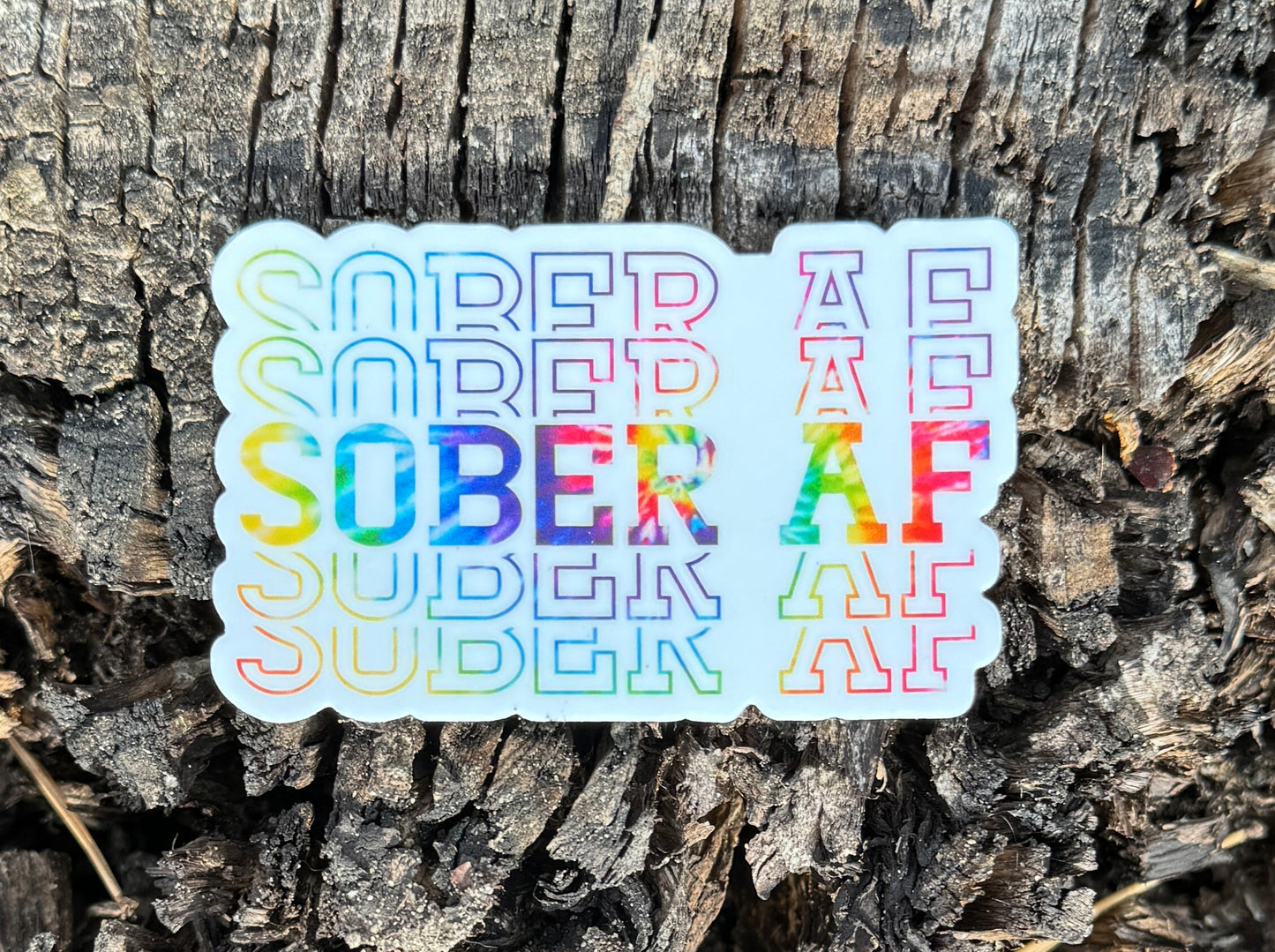 Rainbow Sober AF Sticker