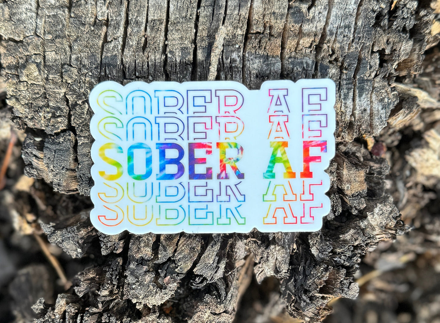 Rainbow Sober AF Sticker