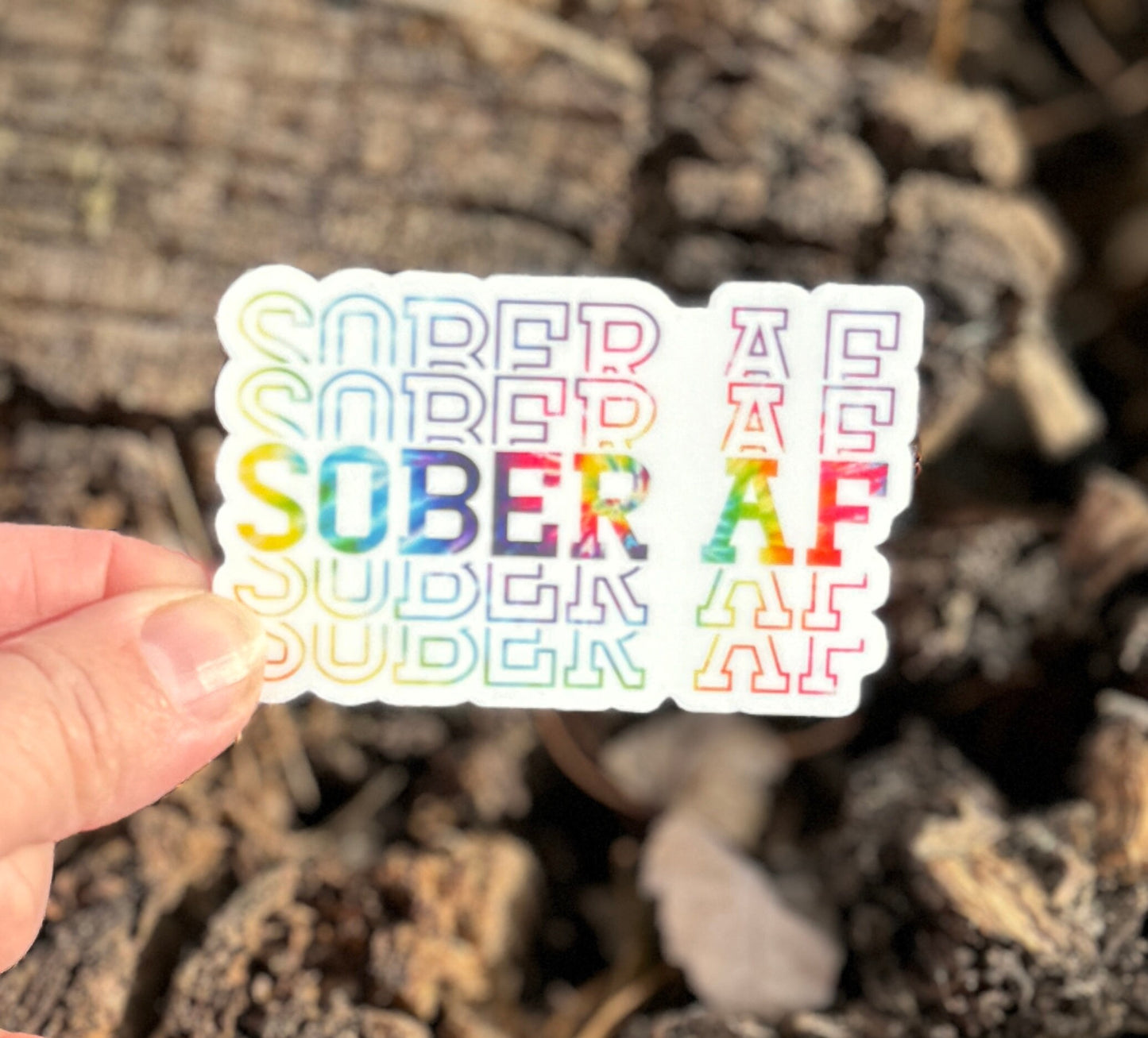 Rainbow Sober AF Sticker