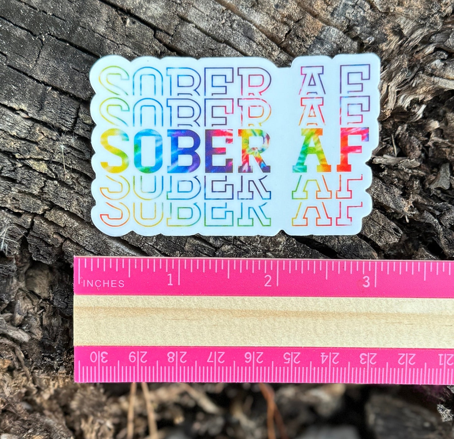 Rainbow Sober AF Sticker