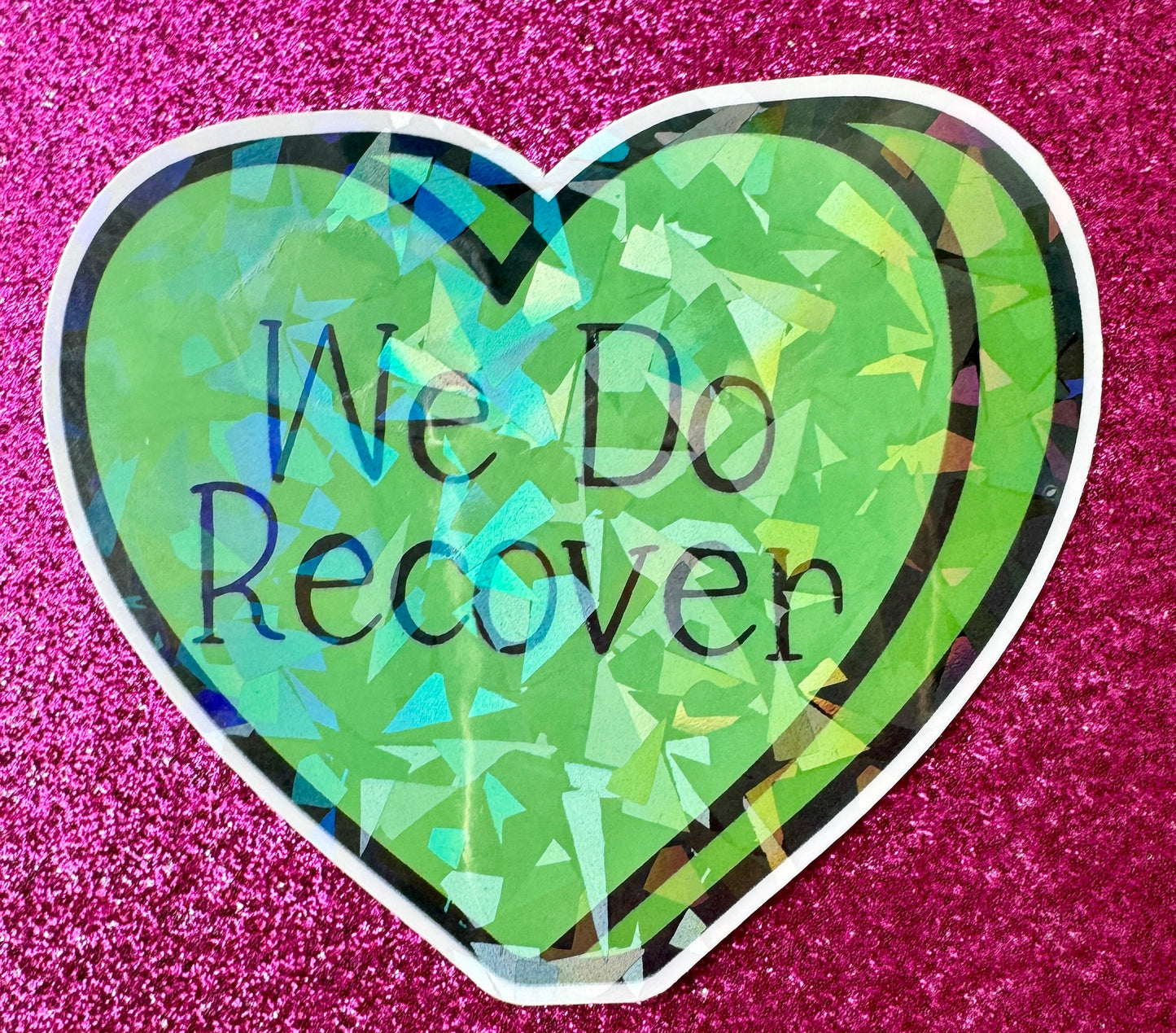 Sober conversation heart stickers for water bottles laptops planners and more