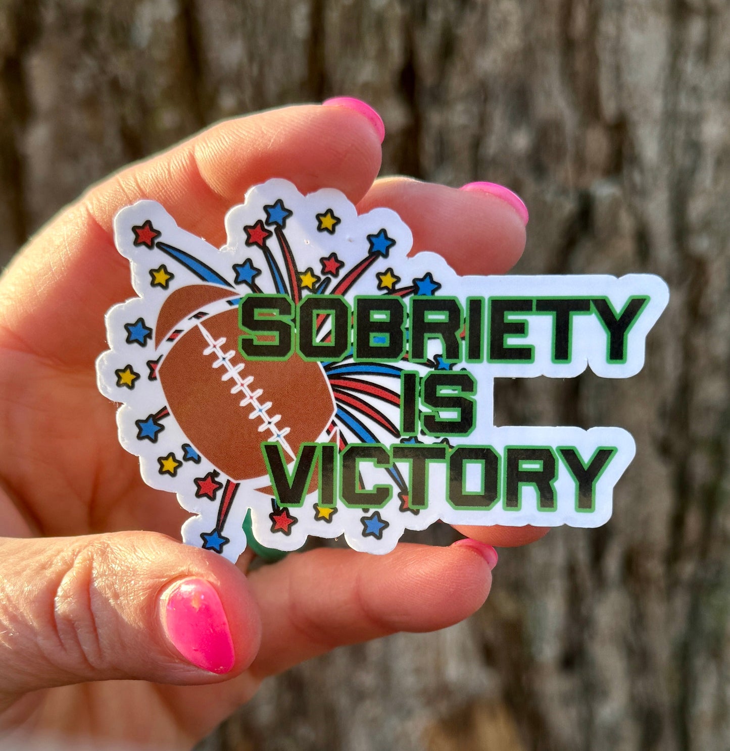 Sobriety is Victory sticker for sobriety