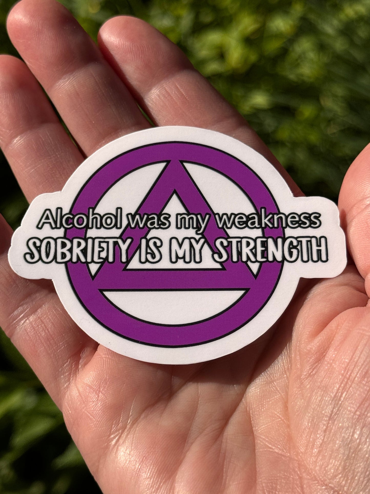 sobriety is my strength sticker decal for laptops and water bottles sober stickers sobriety gifts sober gifts sober inspiration sober suppor