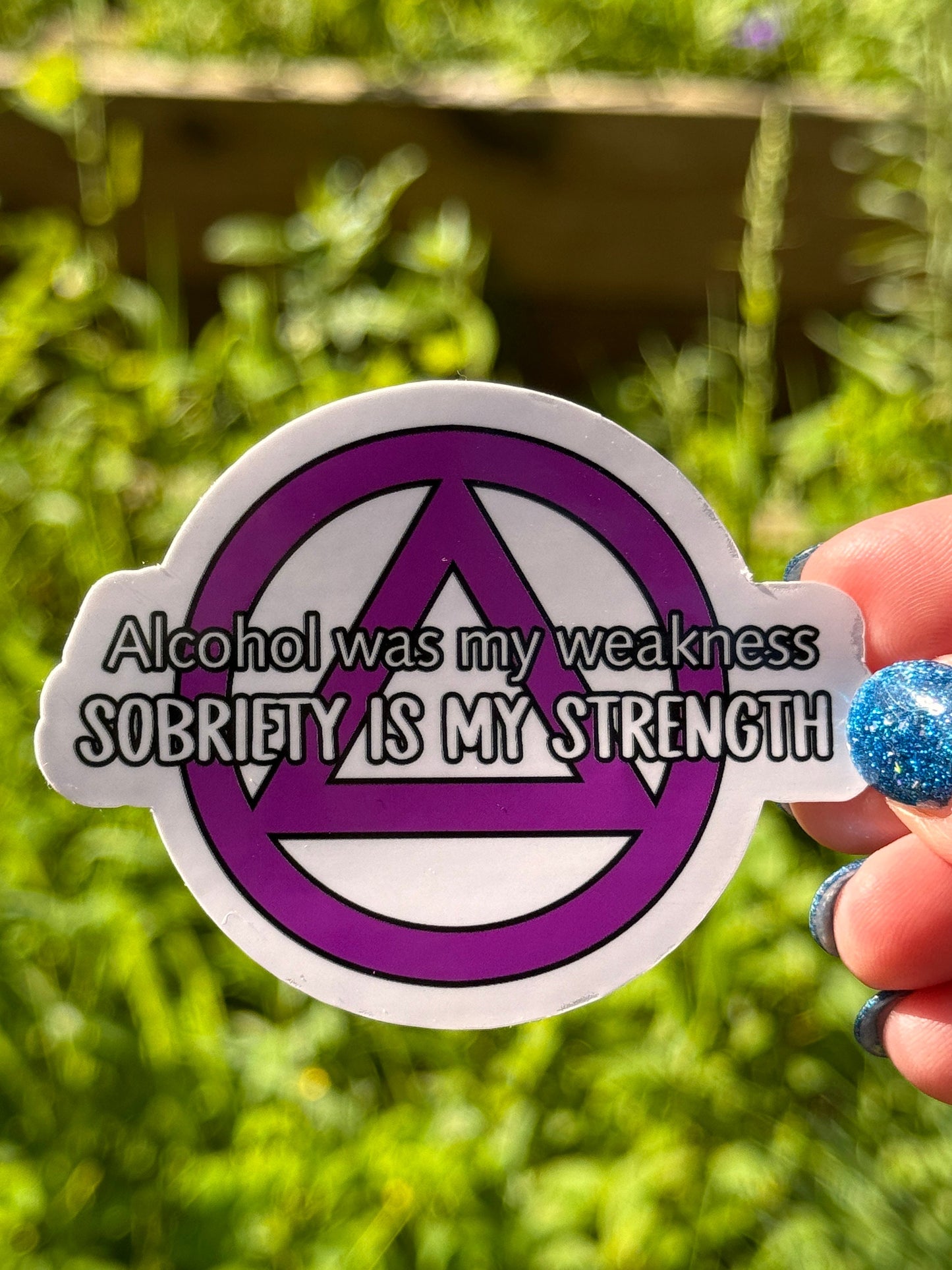 sobriety is my strength sticker decal for laptops and water bottles sober stickers sobriety gifts sober gifts sober inspiration sober suppor