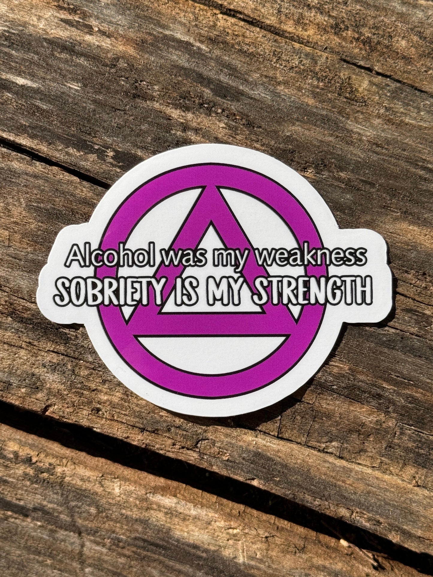 sobriety is my strength sticker decal for laptops and water bottles sober stickers sobriety gifts sober gifts sober inspiration sober suppor