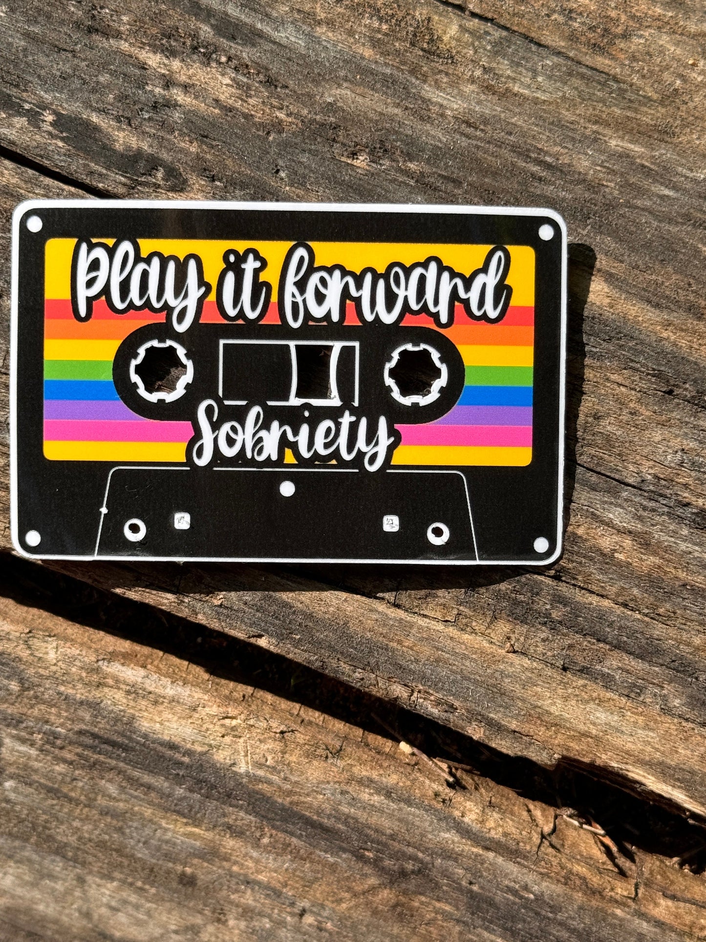 Play the tape forward sticker decal for laptops and water bottles sober stickers sobriety gifts sober gifts sober inspiration sober suppor