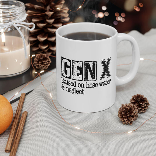 Ceramic Mug, Gen X, Nostalgic Coffee Cup, 90s Kids Gift, Retro Drinkware, Hose Water Childhood, Neglect Memories, Vintage Tea Mug, Breakfast